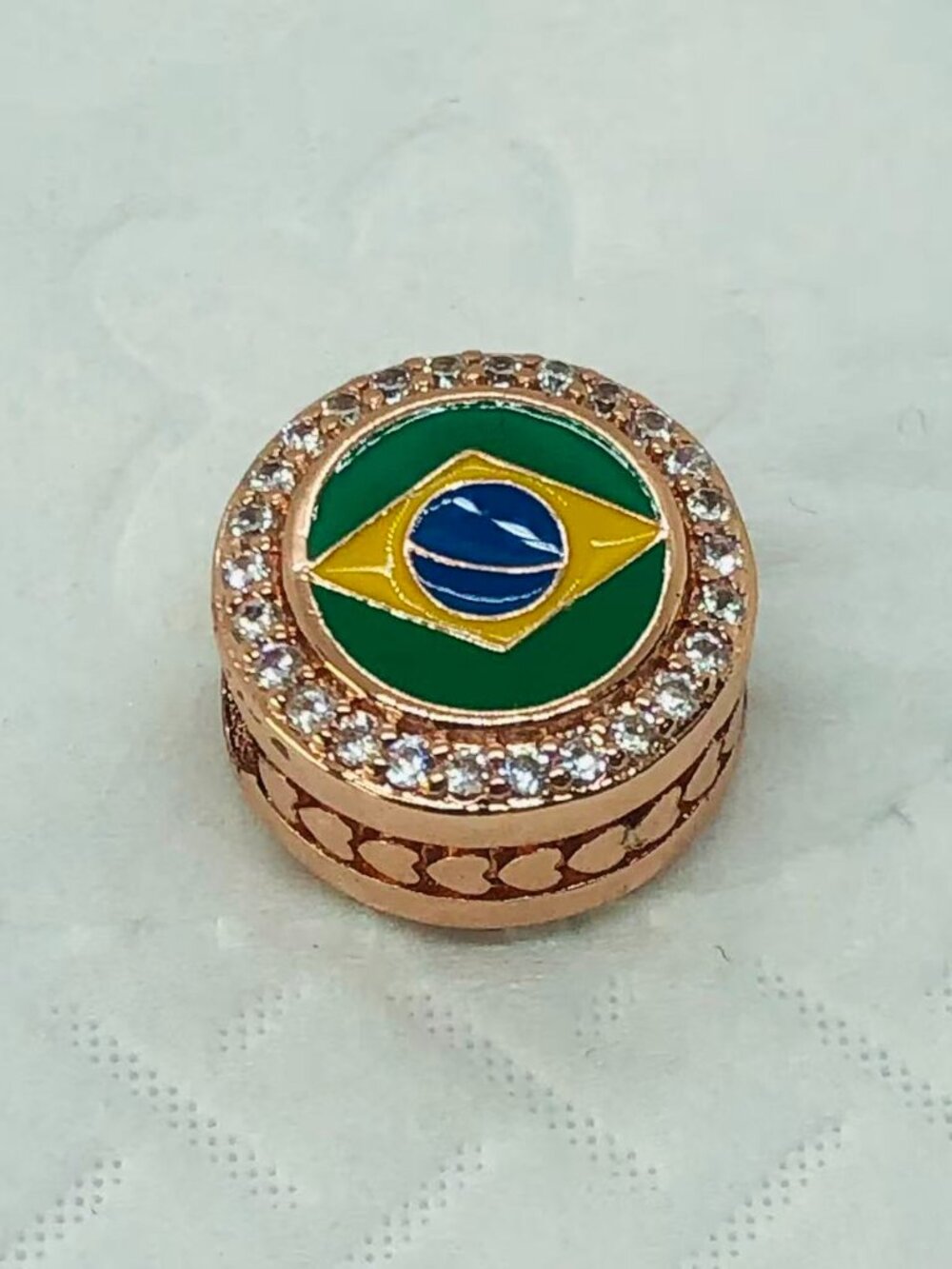 ✨ ✨Pandora Brazil Flag Exclusive Charm S925 Sterling Silver Jewelry - Picture 4 of 5